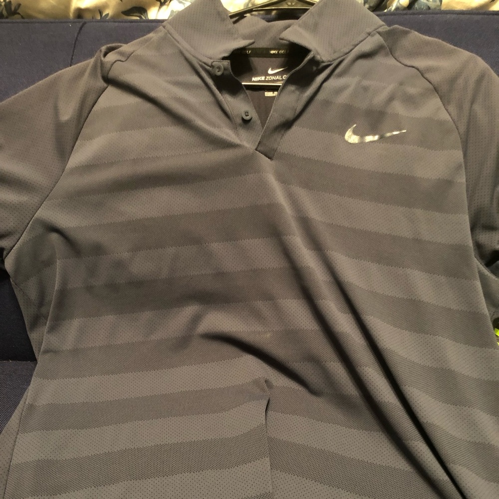 Nike Zonal Cooling Golf Polo Blue/Grey - Large